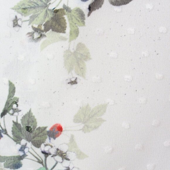 Warm Linen Swiss Dot Floral Fit n Flare Dress Size 0 - Picture 10 of 12